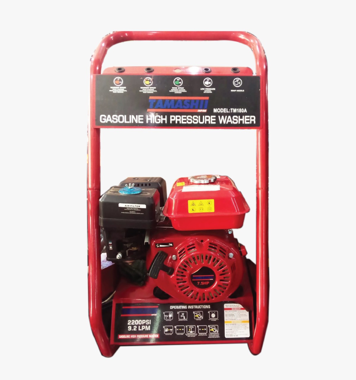 High Pressure Car Wash Machine 2200psi 9.2Lpm