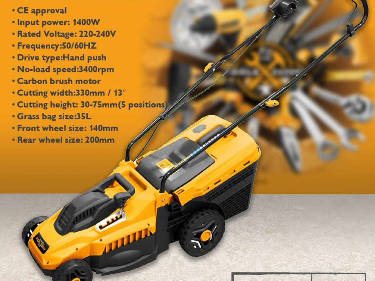 Tolsen Electric Hand Lawnmower 1400w