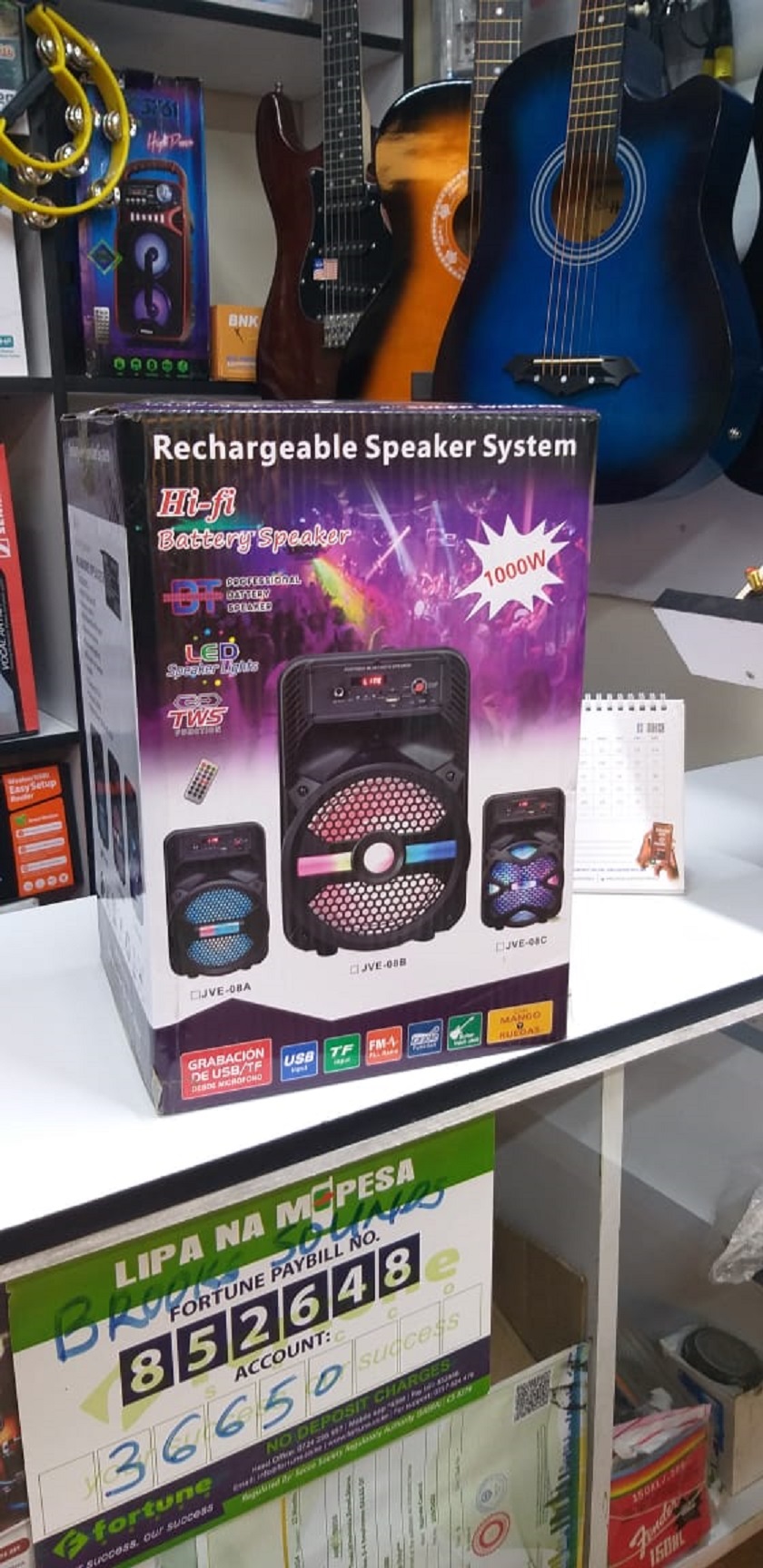 Rechargeable Bluetooth Speaker System With LED Lights - Image 2
