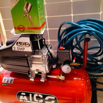 Aico complete air compressor with spray gun and hose pipe