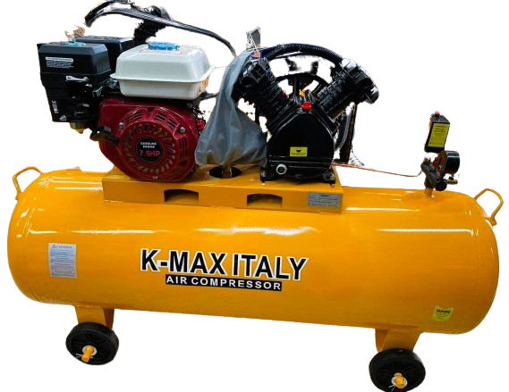 Kmax Italy 150L petrol driven air compressor 7.5 hp 2 piston Kmax Italy 150L petrol driven air compressor 7.5 hp 2 piston