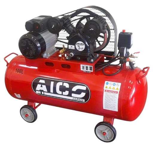 Aico Japan compressor 3hp Electric Motor Double Piston 100 L