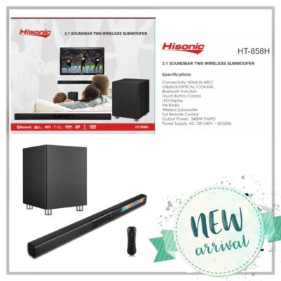 Historic 2.1 sound bar wireless subwoofer